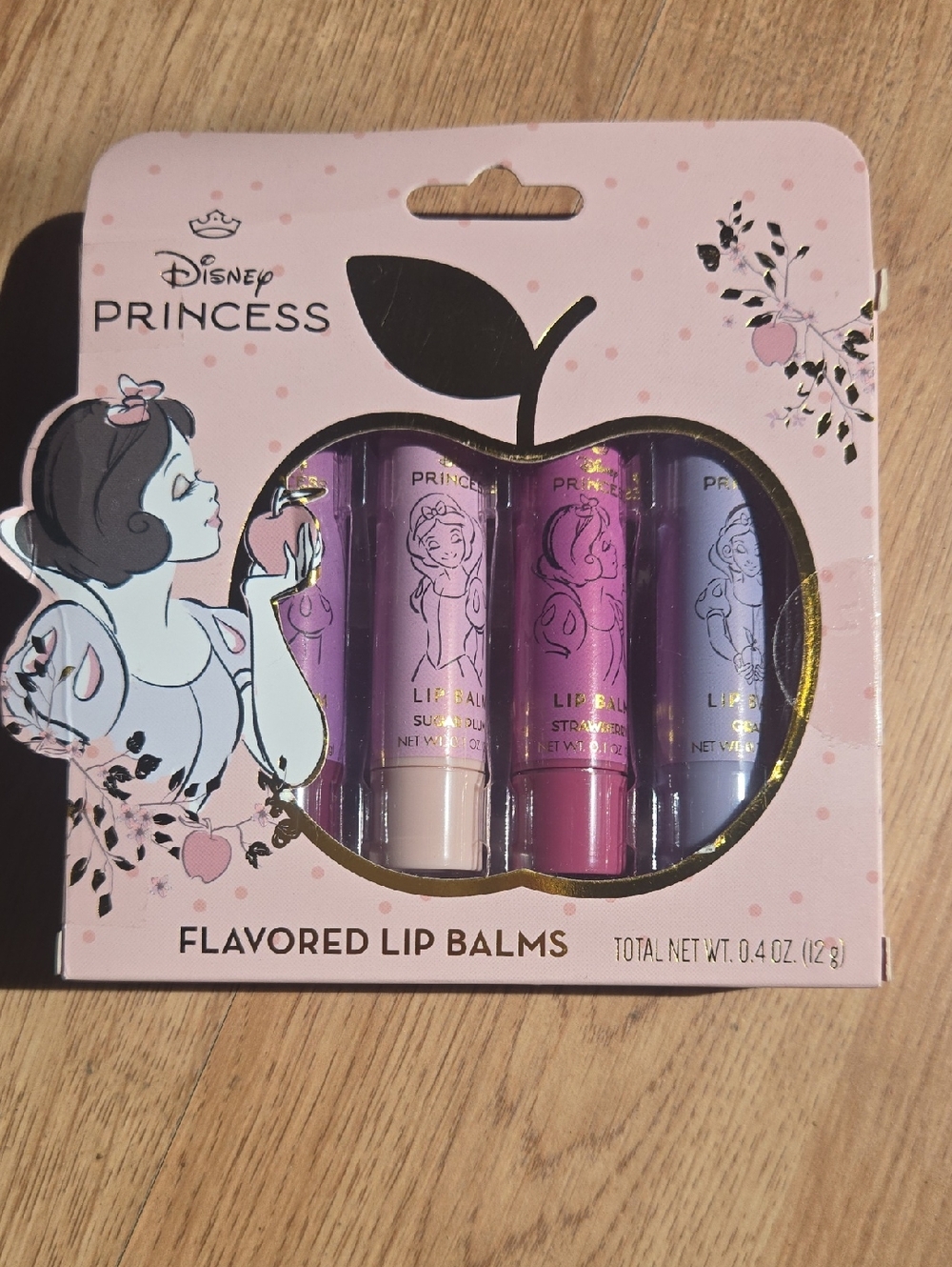 Disney Snow White Princess Flavored Lip Balm Trio - Pink & Purple Shades